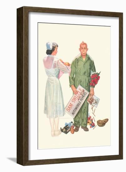 Sam Swizzle and Son Automobile Repairs-Bradley Bradley-Framed Art Print