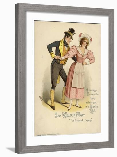 Sam Weller and Mary, from the Pickwick Papers-null-Framed Giclee Print