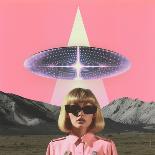 Pink Space Barbie Collage Art-Samantha Hearn-Giclee Print