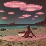 UFO Barbie Collage Art-Samantha Hearn-Giclee Print