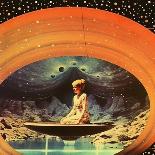 Pink UFO Fever Dream Collage Art-Samantha Hearn-Giclee Print