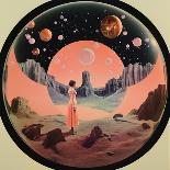 Pink UFO Fever Dream Collage Art-Samantha Hearn-Giclee Print