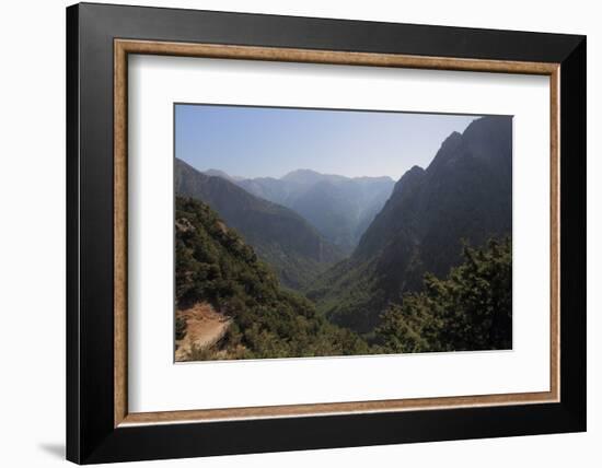 Samaria Gorge from Lookout, Crete, Greek Islands, Greece, Europe-Rolf Richardson-Framed Photographic Print