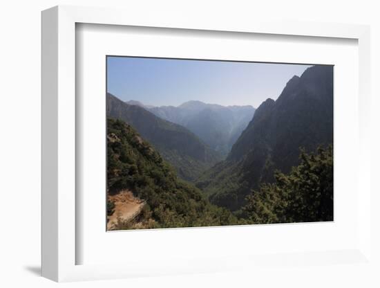 Samaria Gorge from Lookout, Crete, Greek Islands, Greece, Europe-Rolf Richardson-Framed Photographic Print