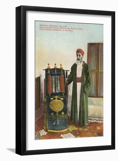 Samaritan Rabbi and Torah-null-Framed Art Print