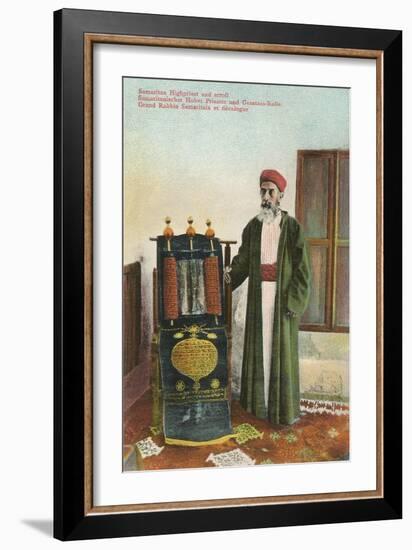Samaritan Rabbi and Torah-null-Framed Art Print
