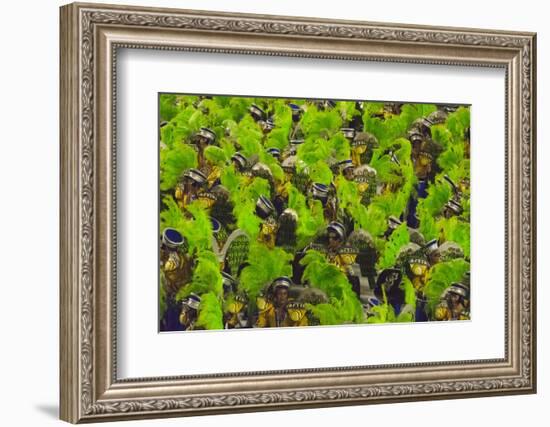 Samba Parade at Sambadrome During Carnival, Rio de Janeiro, Brazil-Keren Su-Framed Photographic Print