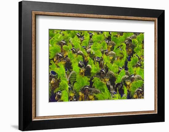 Samba Parade at Sambadrome During Carnival, Rio de Janeiro, Brazil-Keren Su-Framed Photographic Print