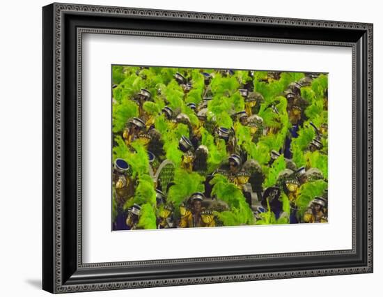 Samba Parade at Sambadrome During Carnival, Rio de Janeiro, Brazil-Keren Su-Framed Photographic Print