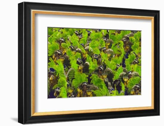 Samba Parade at Sambadrome During Carnival, Rio de Janeiro, Brazil-Keren Su-Framed Photographic Print