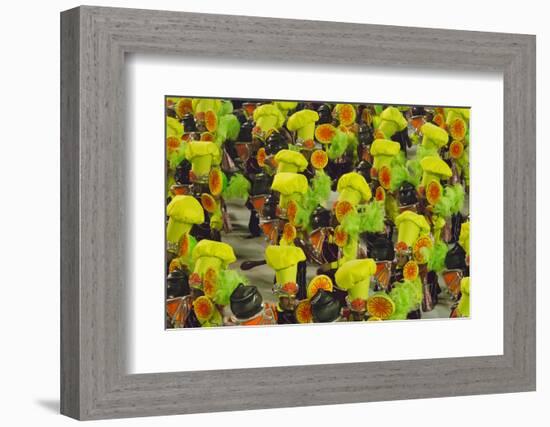 Samba Parade at Sambadrome During Carnival, Rio de Janeiro, Brazil-Keren Su-Framed Photographic Print