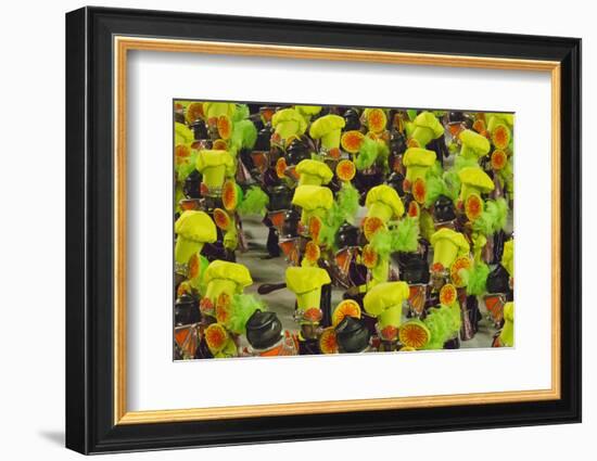 Samba Parade at Sambadrome During Carnival, Rio de Janeiro, Brazil-Keren Su-Framed Photographic Print