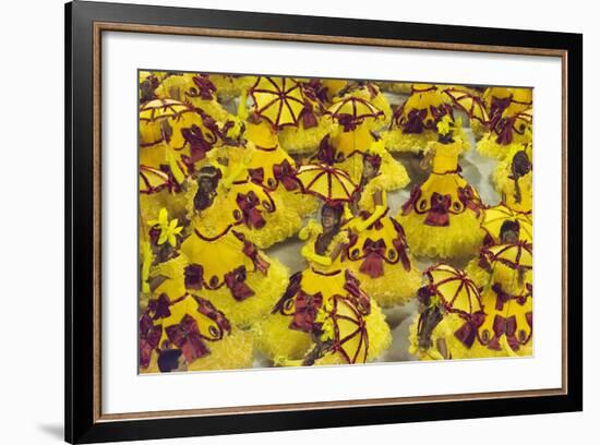 Samba Parade at Sambadrome During Carnival, Rio de Janeiro, Brazil-Keren Su-Framed Photographic Print