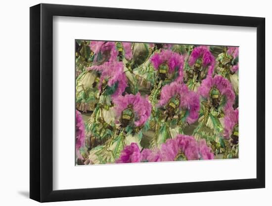 Samba Parade at Sambadrome During Carnival, Rio de Janeiro, Brazil-Keren Su-Framed Photographic Print