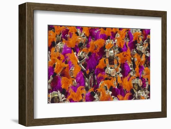 Samba Parade at Sambadrome During Carnival, Rio de Janeiro, Brazil-Keren Su-Framed Photographic Print