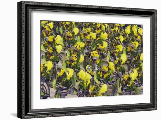 Samba Parade at Sambadrome During Carnival, Rio de Janeiro, Brazil-Keren Su-Framed Photographic Print