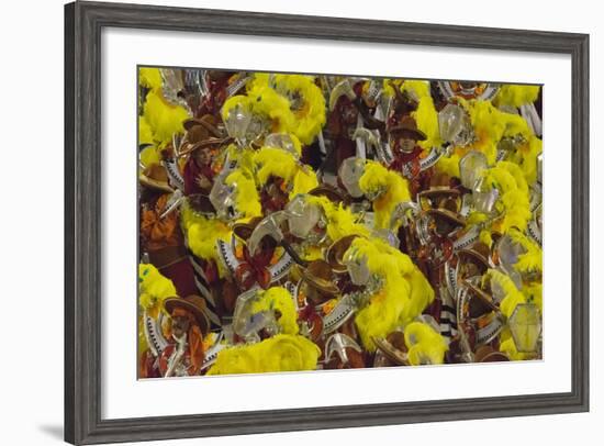 Samba Parade at Sambadrome During Carnival, Rio de Janeiro, Brazil-Keren Su-Framed Photographic Print