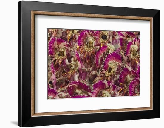 Samba Parade at Sambadrome During Carnival, Rio de Janeiro, Brazil-Keren Su-Framed Photographic Print