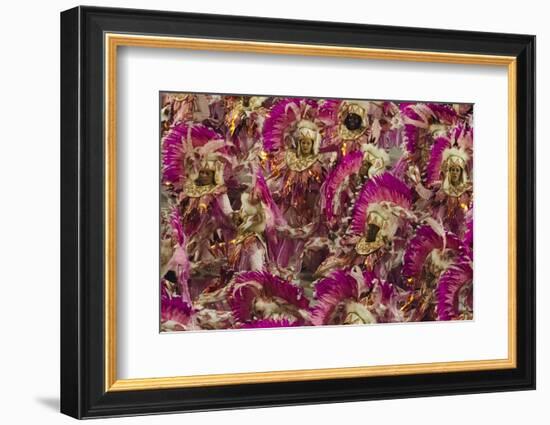 Samba Parade at Sambadrome During Carnival, Rio de Janeiro, Brazil-Keren Su-Framed Photographic Print