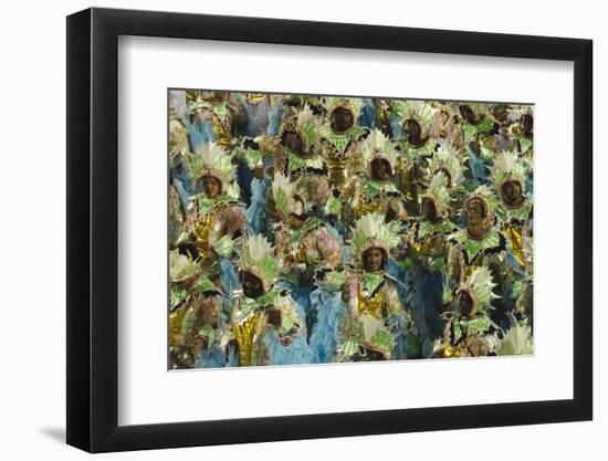 Samba Parade at Sambadrome During Carnival, Rio de Janeiro, Brazil-Keren Su-Framed Photographic Print