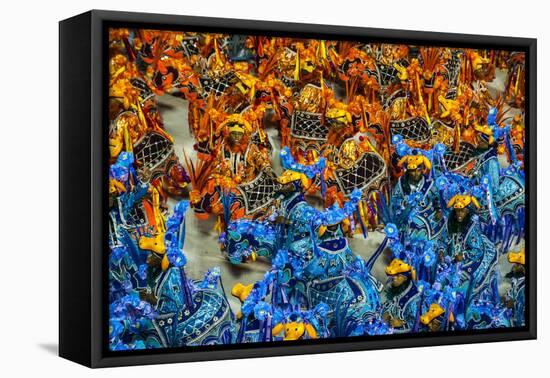 Samba Parade at the Carnival in Rio De Janeiro, Brazil, South America-Michael Runkel-Framed Premier Image Canvas