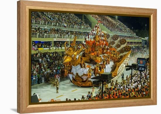 Samba Parade at the Carnival in Rio De Janeiro, Brazil, South America-Michael Runkel-Framed Premier Image Canvas