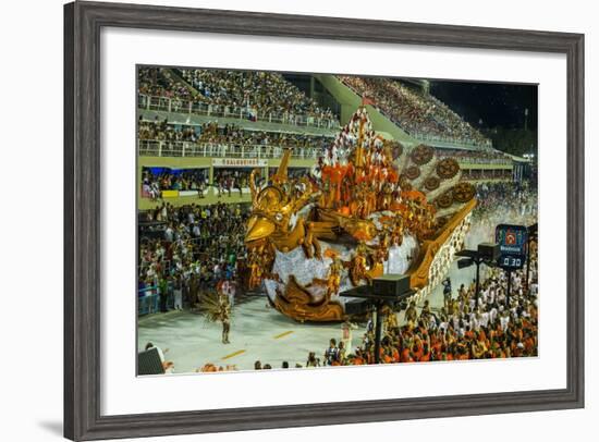 Samba Parade at the Carnival in Rio De Janeiro, Brazil, South America-Michael Runkel-Framed Photographic Print