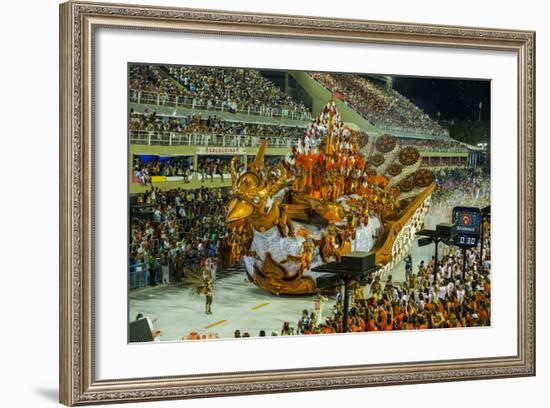 Samba Parade at the Carnival in Rio De Janeiro, Brazil, South America-Michael Runkel-Framed Photographic Print