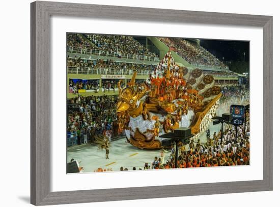 Samba Parade at the Carnival in Rio De Janeiro, Brazil, South America-Michael Runkel-Framed Photographic Print