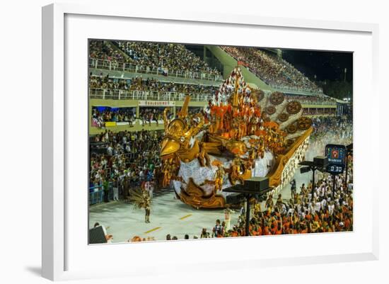 Samba Parade at the Carnival in Rio De Janeiro, Brazil, South America-Michael Runkel-Framed Photographic Print