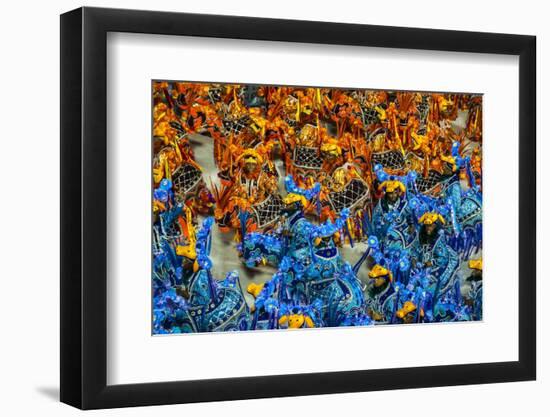 Samba Parade at the Carnival in Rio De Janeiro, Brazil, South America-Michael Runkel-Framed Photographic Print