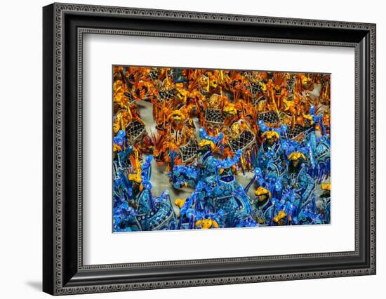 Samba Parade at the Carnival in Rio De Janeiro, Brazil, South America-Michael Runkel-Framed Photographic Print