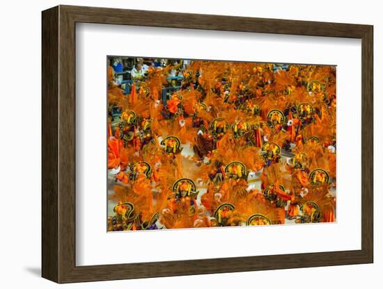 Samba Parade at the Carnival in Rio De Janeiro, Brazil, South America-Michael Runkel-Framed Photographic Print