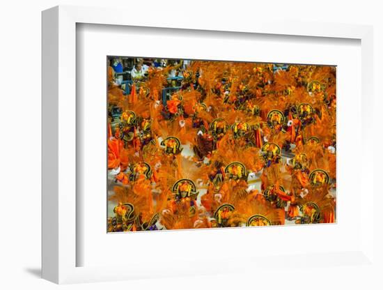 Samba Parade at the Carnival in Rio De Janeiro, Brazil, South America-Michael Runkel-Framed Photographic Print