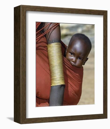 Samburu Baby, Kenya-John Warburton-lee-Framed Art Print