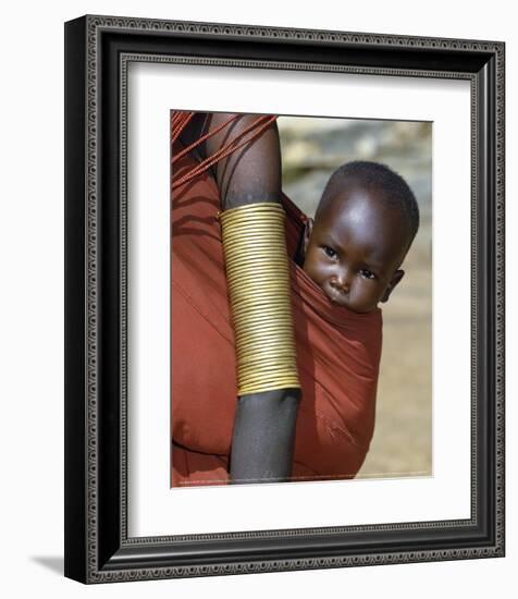 Samburu Baby, Kenya-John Warburton-lee-Framed Art Print