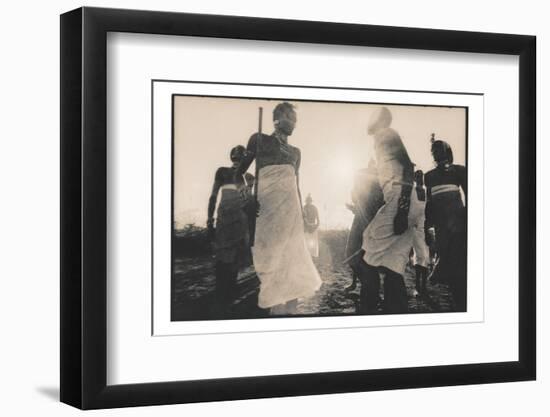 Samburu Dancers Performing Traditional Dance in Kenya-Paul Joynson Hicks-Framed Photographic Print