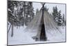 Sami (Laplander) Tent, Reindeer Safari, Jukkasjarvi, Sweden-Natalie Tepper-Mounted Photo