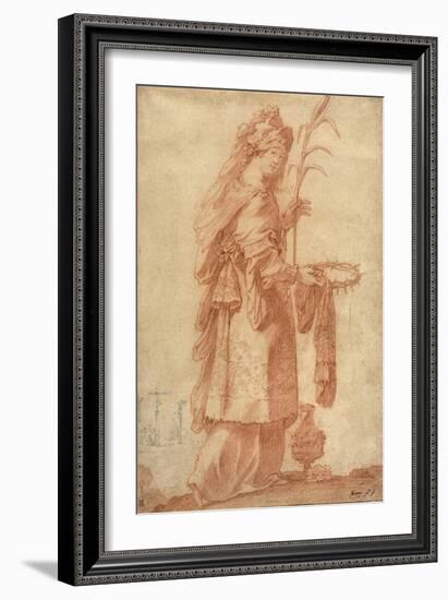 Samian Sibyl, C.1630-Claude Vignon-Framed Giclee Print