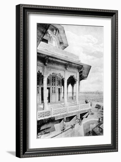 Samman Burj Balcony at Agra Fort, 20th Century-null-Framed Giclee Print