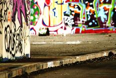 Graffiti Image On Brick Wall-sammyc-Photographic Print