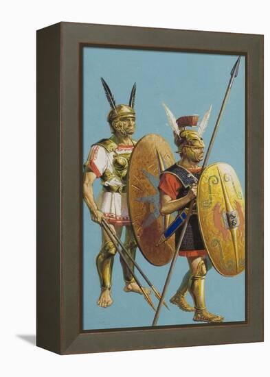 Samnite and Roman Soldiers-Severino Baraldi-Framed Premier Image Canvas