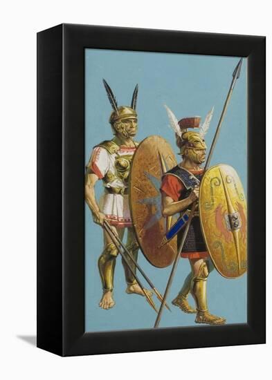 Samnite and Roman Soldiers-Severino Baraldi-Framed Premier Image Canvas