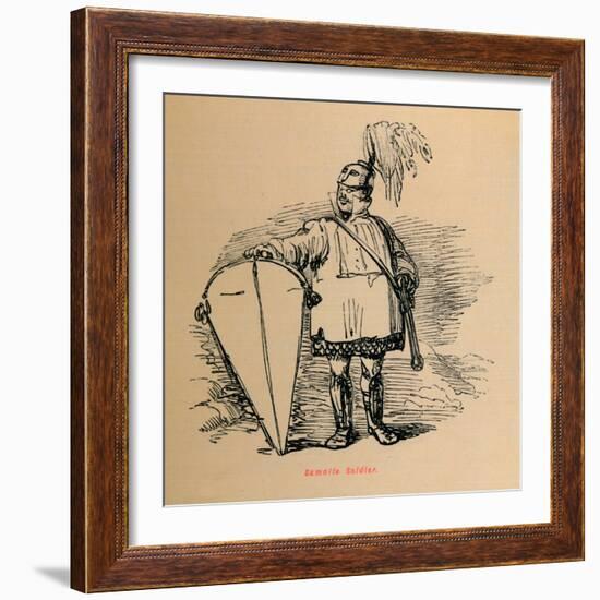 'Samnite Soldier', 1852-John Leech-Framed Giclee Print