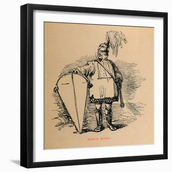 'Samnite Soldier', 1852-John Leech-Framed Giclee Print