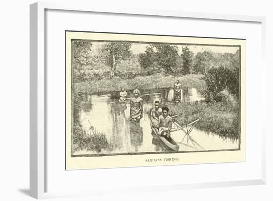 Samoans Fishing-null-Framed Giclee Print