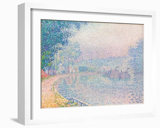 Samois, La Berge, matin, 1901-Paul Signac-Framed Giclee Print