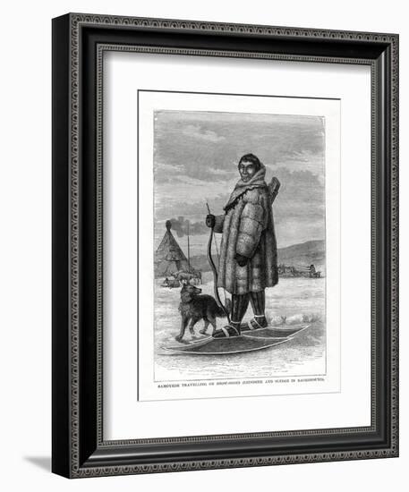 Samoyede Travelling on Snow-Shoes, Russia, 1877-null-Framed Giclee Print
