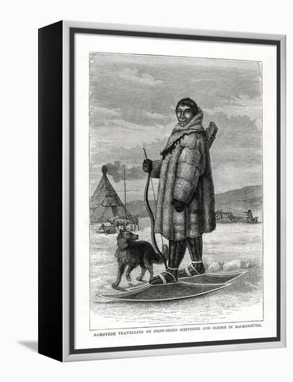 Samoyede Travelling on Snow-Shoes, Russia, 1877-null-Framed Premier Image Canvas