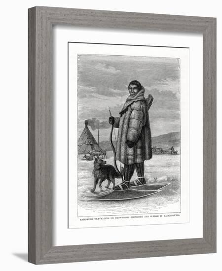 Samoyede Travelling on Snow-Shoes, Russia, 1877-null-Framed Giclee Print